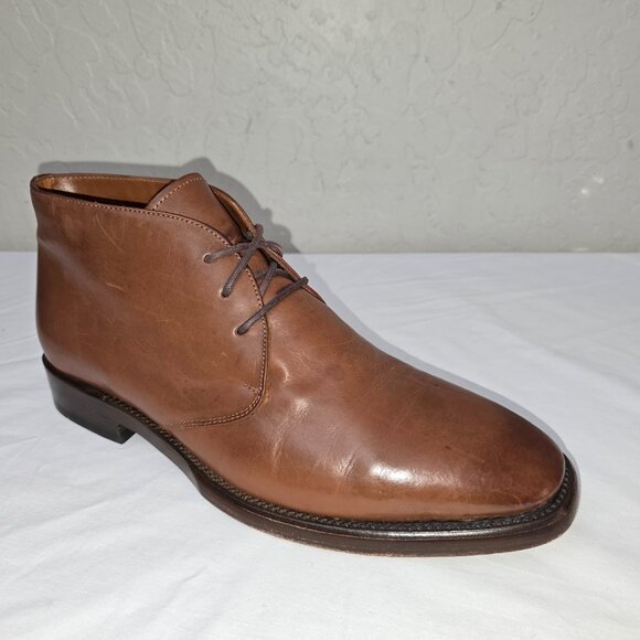 FRYE Weston 85042 Brown Leather Lace Up Chukka Ankle Dress Boots Men's US 11 D - Picture 2 of 9